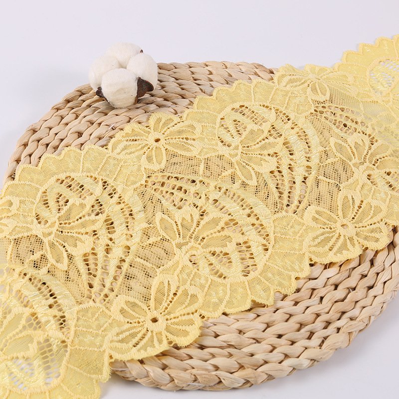 Lace Trim Nylon Warp Knit Lace Fabric for Apparel Wholesale Supplier 7